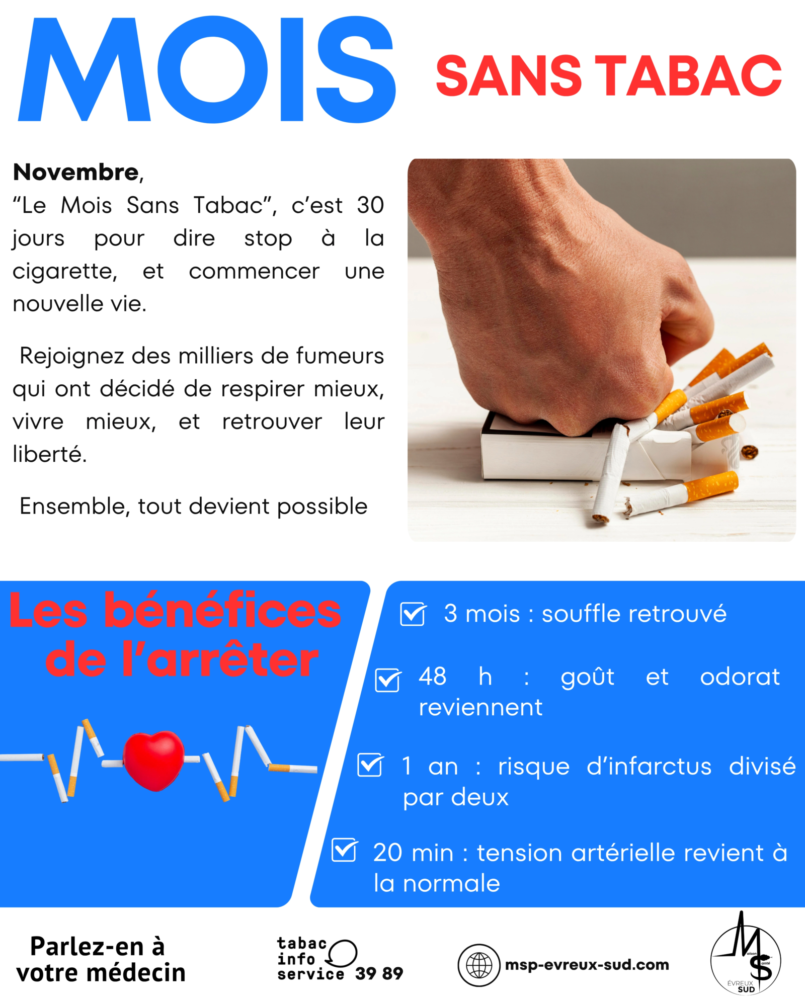 Blue and White Modern Medical Service Instagram Post